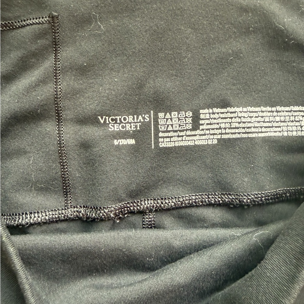 Victoria's Secret High Waist Leggings Women's Size 6 Black Yoga Athletic Pants - Picture 3 of 5